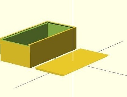 parametric sliding top utility box containers organization storage 3d print model - Mito3D
