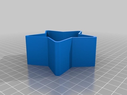 parametric star box Home containers 3d print model - Mito3D