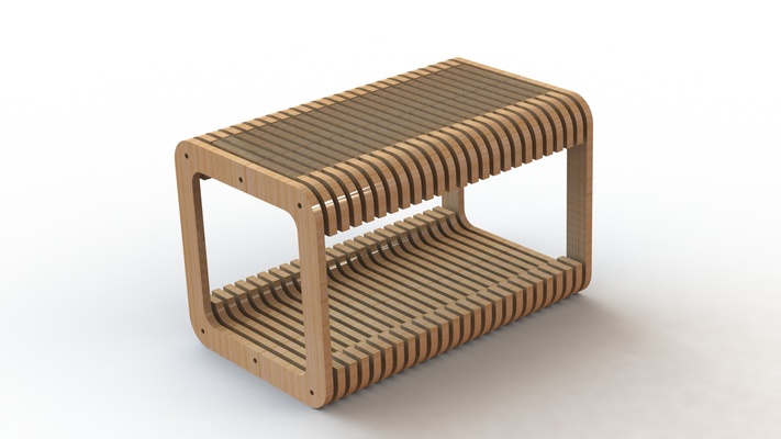 parametrisch tabelle einfach architektur sofa dekor büro zuhause haus laser cnc router holz 2d 3d design stuhl schnitt kunst pinterest landschaft couch linderung 3d print model - Mito3D