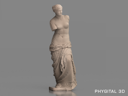 parametric venus de milo art sculpture minimalist ancient statue 3d print model - Mito3D
