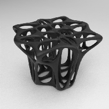 paramétrico voronoi cubo mesa 3d print model - Mito3D