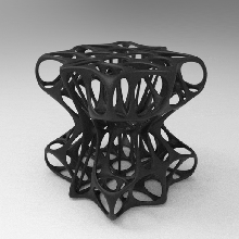 parametric voronoi cube table 3d print model - Mito3D