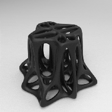 parametrico voronoi cubo tavolo 3d print model - Mito3D