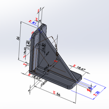 parametrizável ângulo stl + passo a casa suporte personalizável 3d print model - Mito3D