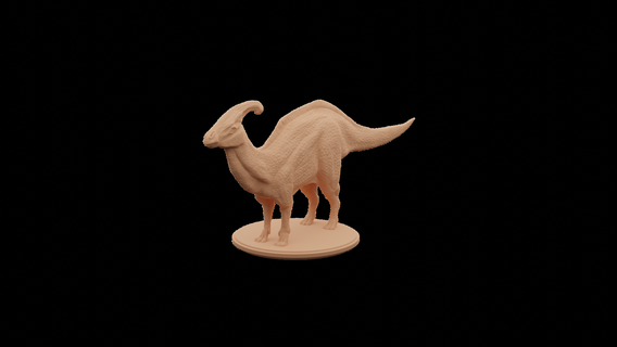 parasauro giro base dnd animale tavolo statua mini minitature scolpire figurina dungeon draghi d esploratore dino dinosauro parà parasaurolophus camminatori erbivoro cretaceo 3d print model - Mito3D