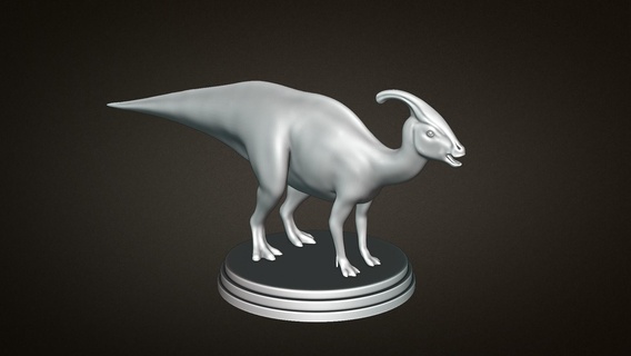 Parasaurolophus dinosaurio 3d impresión juguete modelo juguetes 3d print model - Mito3D