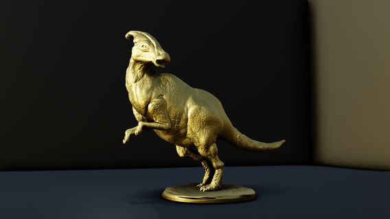 Parasaurolophus Dinosaurier stl Kunst Dino Miniatur Tischplatte Diorama Skulptur jurassisch 3d print model - Mito3D