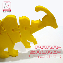 parasaurolophus flexi 3d design dino dinosaurio diseño3d educativo juguete llavero 3d print model - Mito3D