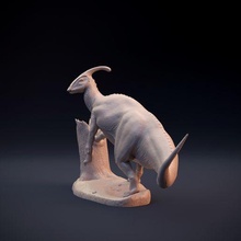 parasaurolophus walkeri leaning 3d print model - Mito3D