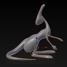 parasaur Kunst Skulptur - Spielzeug Dinosaurier 3d print model - Mito3D
