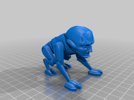 parasite mini-figure collectible cyborg model quake 2 quakecon strogg toy creatures 3d print model - Mito3D