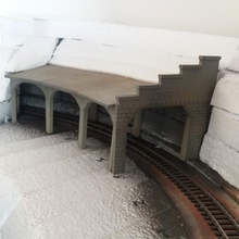 paravalanche tunnel curve art ho railway modelism 3d print model - Mito3D