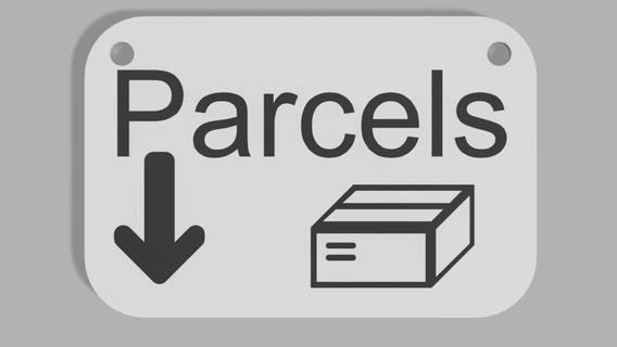 parcel sign affoid contact post officer covid-19 3d print model - Mito3D