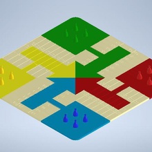 parcheesi parchis game table gaming 3d print model - Mito3D