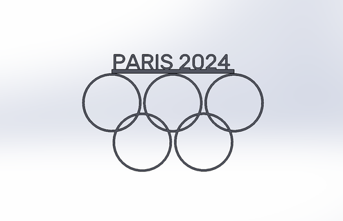 Paris 2024 décoratif soutien sportxcults jo Paris 2024 3d print model - Mito3D
