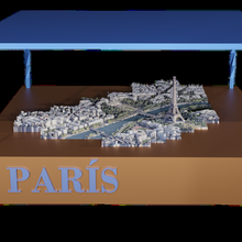 Paris Attrappe Lehrmodell Simulation Paris Attrappe Lehrmodell Simulation Architektur Paris Frankreich psg Eiffel Turm Turm Attrappe Lehrmodell Simulation Modell 3d print model - Mito3D