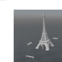 paris tour eiffel mimarlık kule eiffeil manzara Paris eğlenceli 3d print model - Mito3D