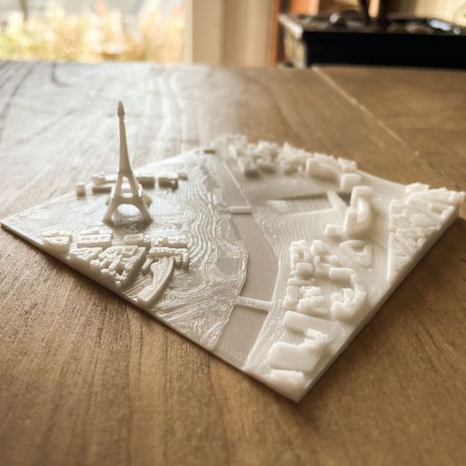 Paris trocadero Eiffel torre arquitetura cidade França topografia 3D print model - Mito3D