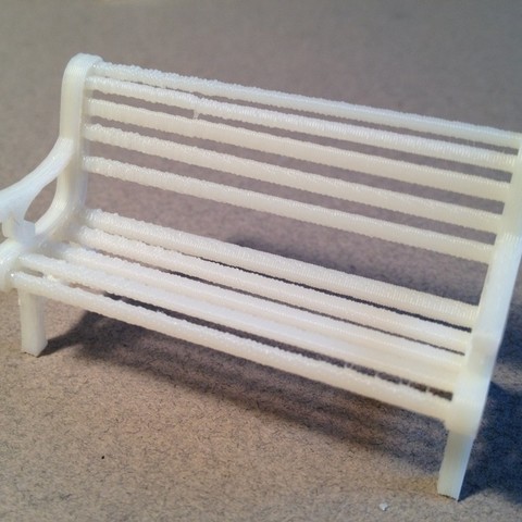 124 park bench various 1to24scale dollhouse furniture playset toscale 3D print model - Mito3D