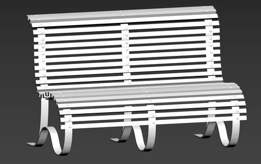 park bench 3d print model - Mito3D