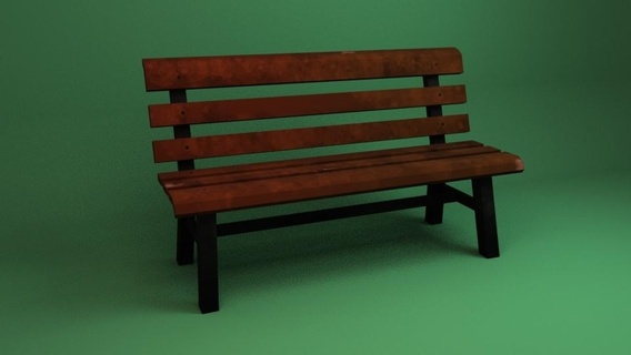 park bench bench architecture park simple  3d print model - Mito3D