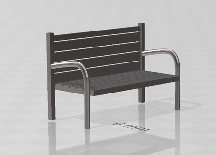 park bench - park bench bank bench park park decoration models  3d print model - Mito3D