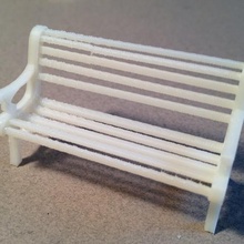 124 park bench various 1to24scale dollhouse furniture playset toscale 3d print model - Mito3D