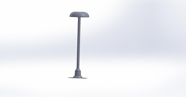 park lamp - palm type diorama builders 3d print model - Mito3D