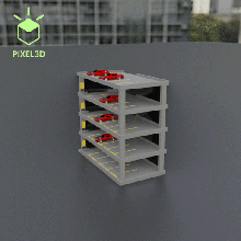 parking building - die-cast display 10jun 3d print model - Mito3D