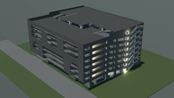 parcheggio edificio struttura architettura costruzione macchina veicolo 3d print model - Mito3D
