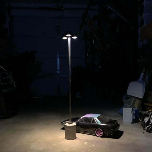 parking lot light 1 10 scale v1 rc drift scaleasshit r/c_vehicles 3D print model - Mito3D