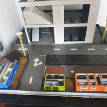 Parken Bahnhof parkhaus parkplatz Streichholzschachtel abspielen Kind Autos Park Haus Garage Straße 3d print model - Mito3D