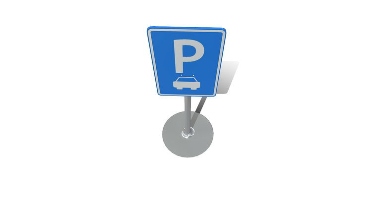 parken verkehr zeichen tafel stadt city assets spiel game props stadtszene poly traffic sign road signage management safety street urban planning wagen 3d print model - Mito3D