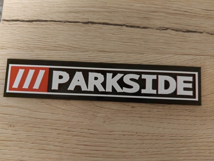 parkside tool wall drill logo sign 3d print model - Mito3D