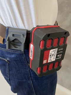 parkside 20v battery belt carrier Tools holder 3d print model - Mito3D