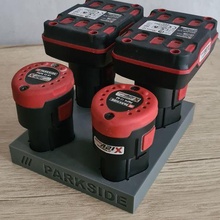 parkside battery organizer tool storage 3d print model - Mito3D