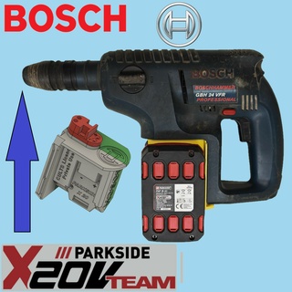 parque Bosch gbh 24 vfr adaptador Ferramentas x20 24v Berner wurth 3500 bateria 3d print model - Mito3D