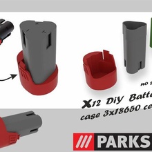 parkside einhell 12v battery case machine_tools 3d print model - Mito3D