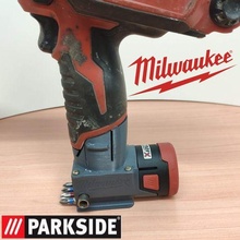parkside x12 milwaukee m12 adapter 3d print model - Mito3D