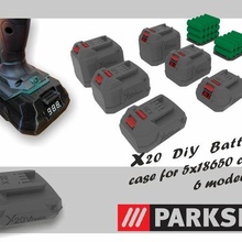 park tarafı x20 pil durum kılıf 20v araçlar 3d print model - Mito3D