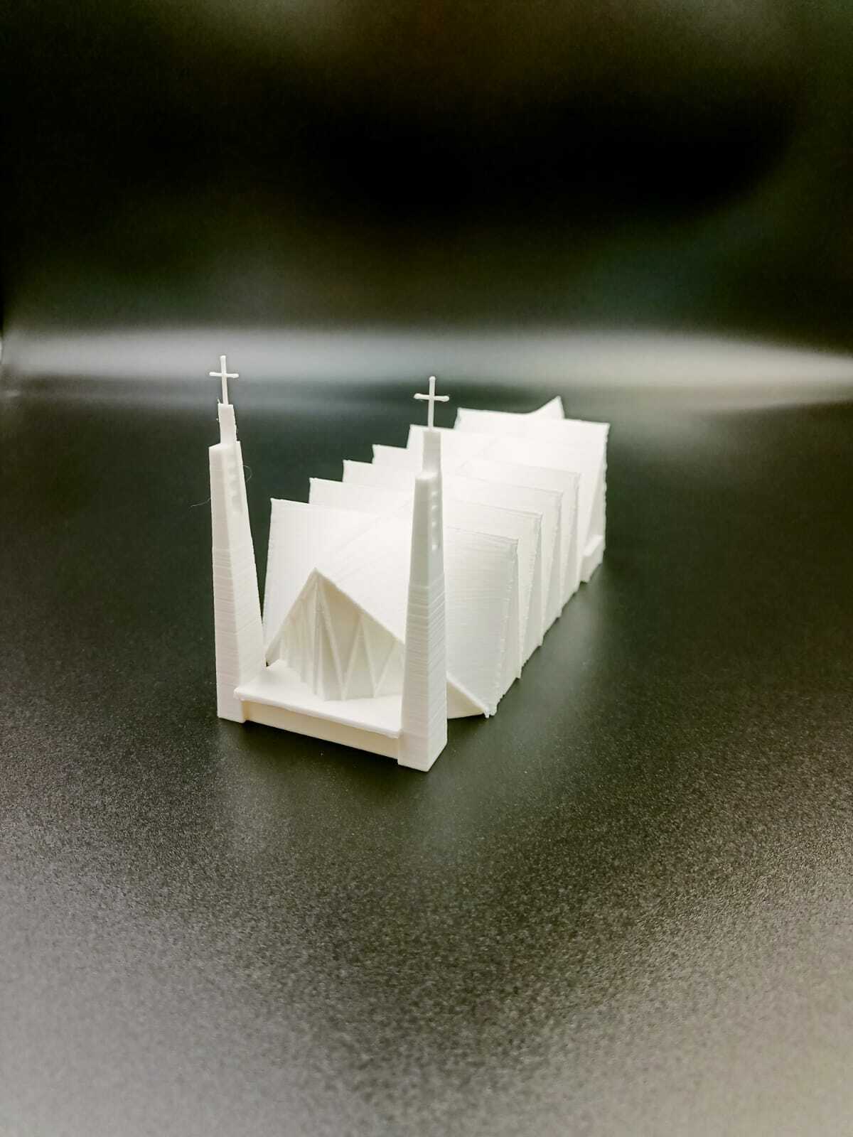 freguesia santuário ora tima moderno arquitetura mexicano Igreja 3D print model - Mito3D