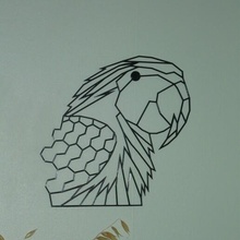 papağan baş duvar dekorasyon poli hayvan hayvanlar düşük tasarım ara kuş kuşlar 3d print model - Mito3D