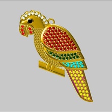 pappagallo collana gioielleria design 3d print model - Mito3D