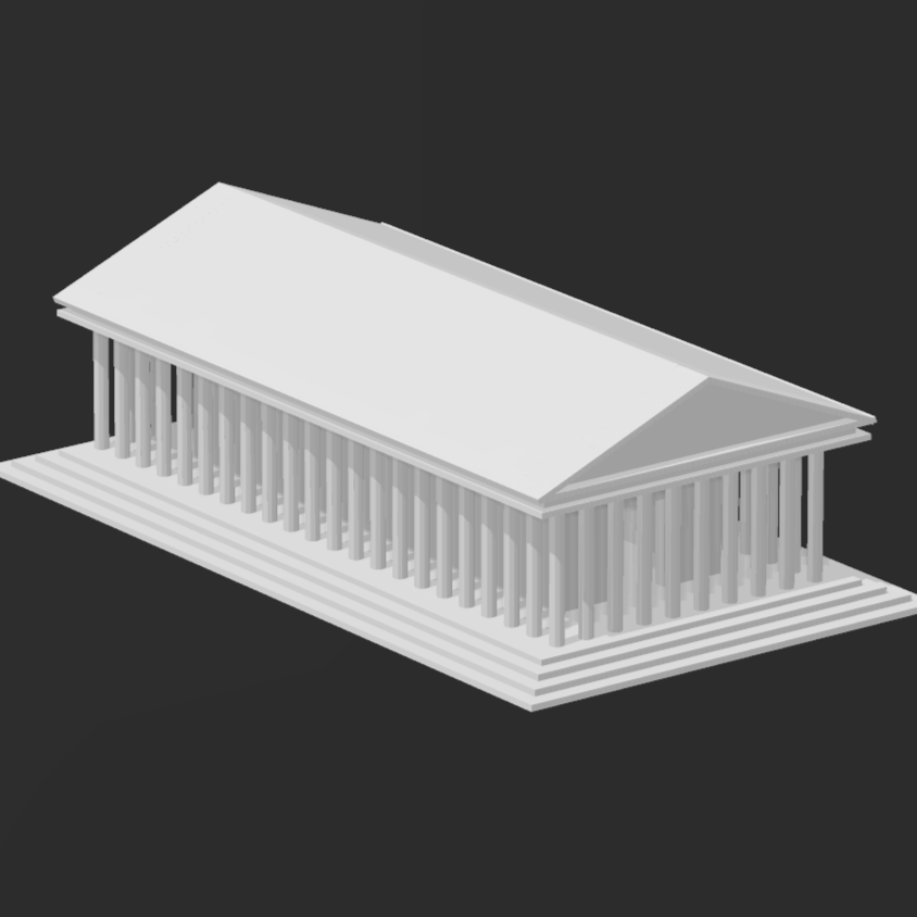 partenon - greek temple templo griego architecture architecture arquitectura 3D print model - Mito3D