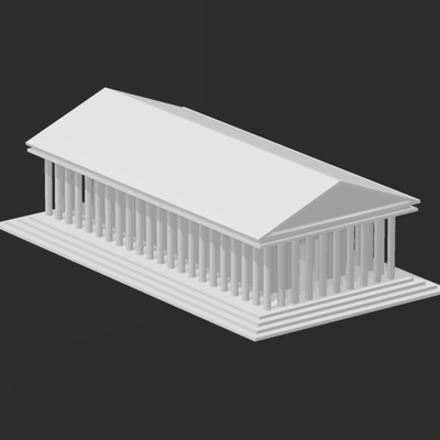 parthénon grec temple templo architecture arquitectura 3d print model - Mito3D