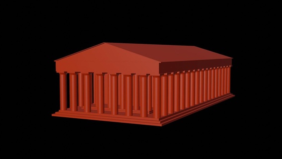 Partenón 3d print model - Mito3D