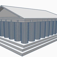 Partenone architettura scultura 3d print model - Mito3D