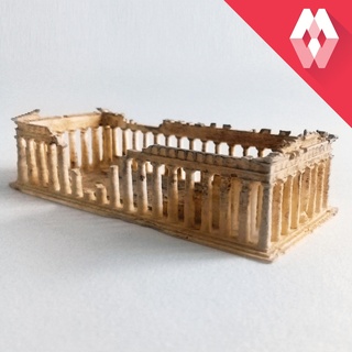 parthenon - greece ruins ancient architecture athena building classic classical greek historical history european monument athens europe acropolis landmark western gr ce grec athina pericles 3d print model - Mito3D