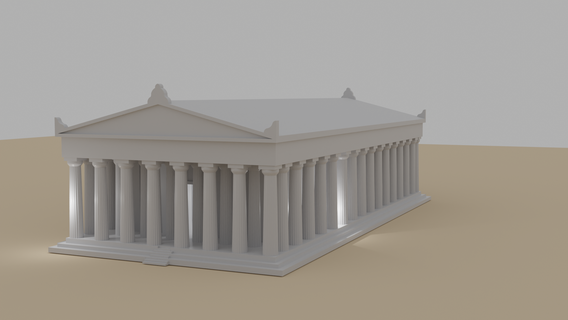 Partenone acropoli Atene greco antico pitagora Euclide 3d print model - Mito3D