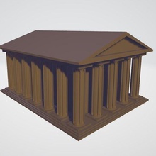 Partenone scatola Conservazione contenitore decorazione 3d print model - Mito3D